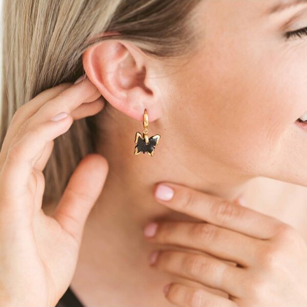 Porceliano auskarai Drugeliai