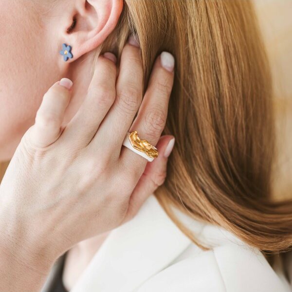 Porceliano auskarai Tvidija