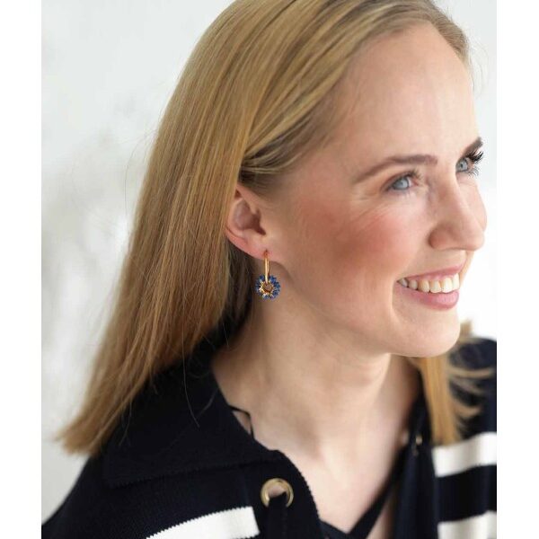 Porceliano auskarai Saulė