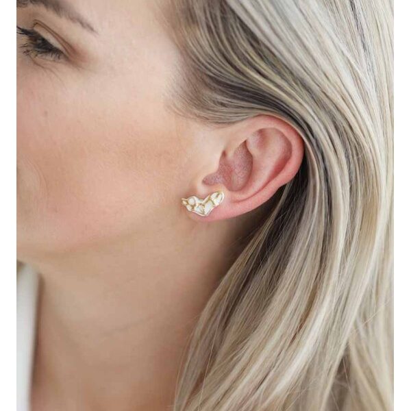 Porceliano auskarai Satyra