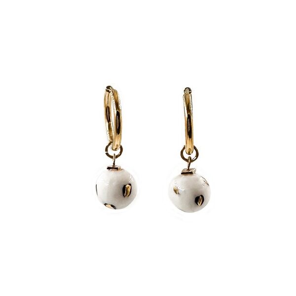 Porceliano auskarai Stellar