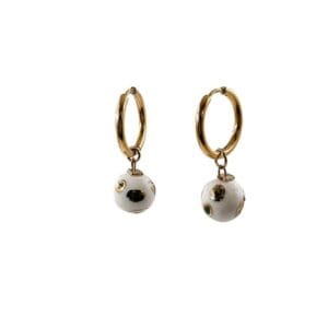 Porceliano auskarai Orbita