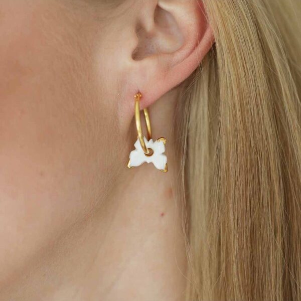 Porceliano auskarai Drugiai