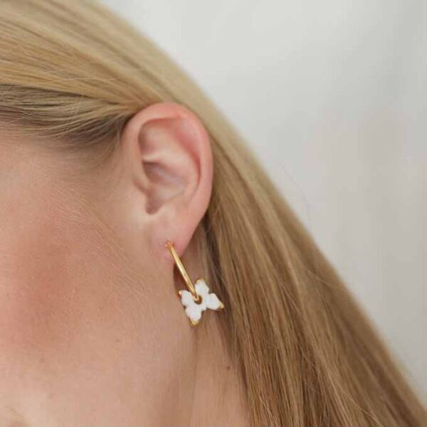 Porceliano auskarai Drugiai