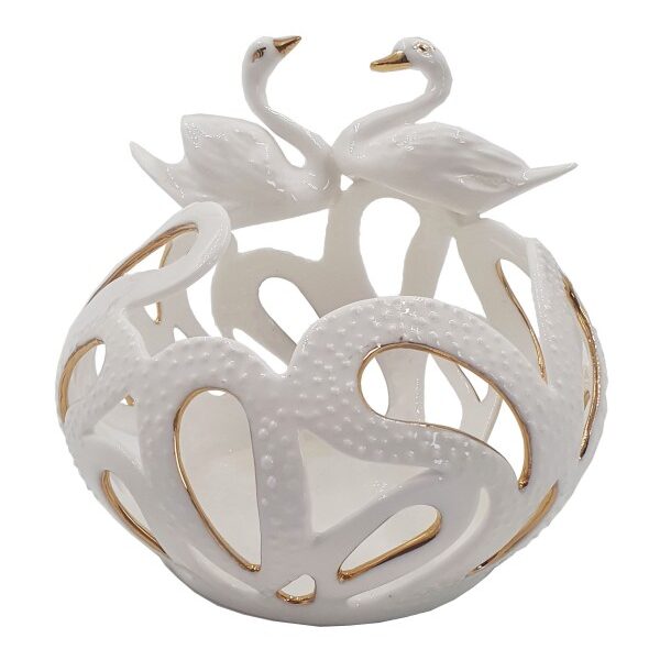 Porcelianinis šeimos židinys Gulbės