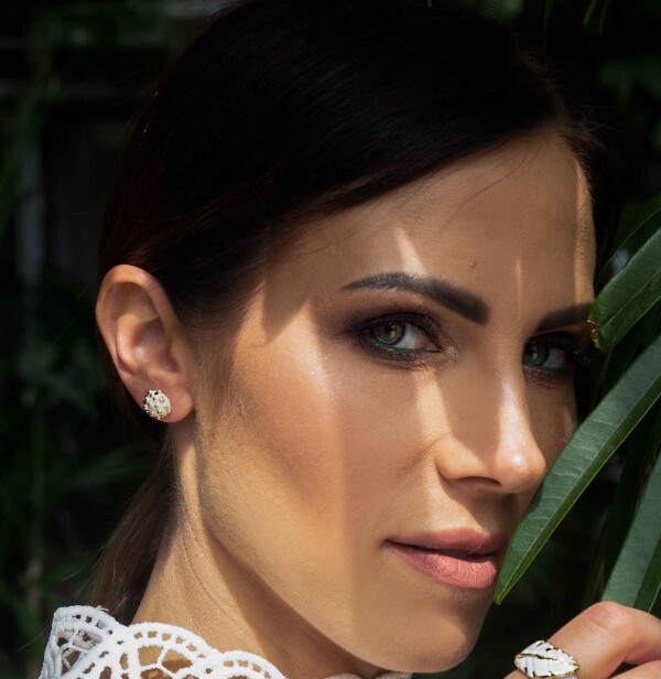 "Dina" Porceliano auskarai – nuotrauka 2