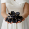 Mažas juodas gėlės žiedas