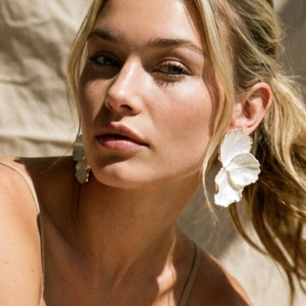 Žiedė porceliano auskarai