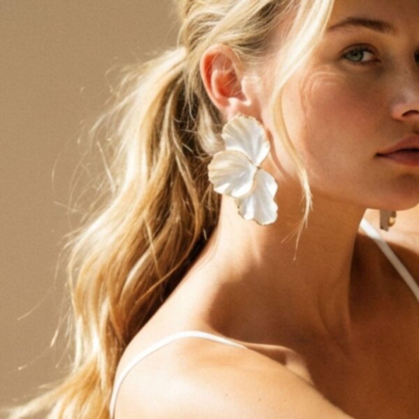 Žiedė porceliano auskarai