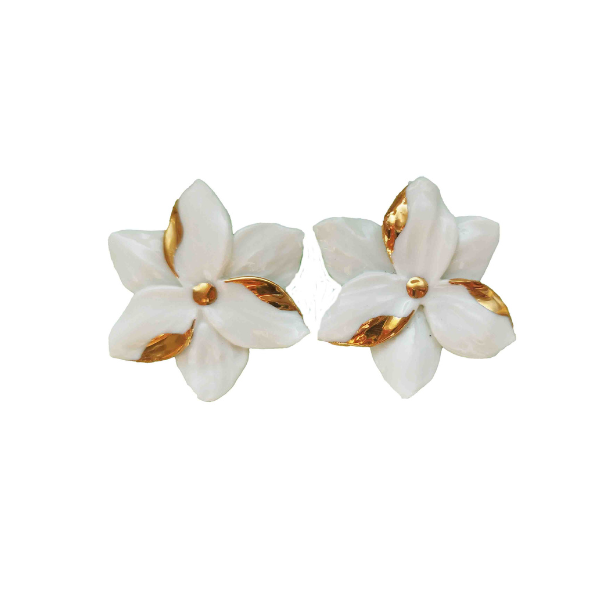 Marigold porceliano auskarai