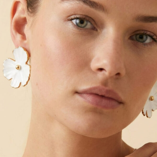 Porceliano auskarai Alba