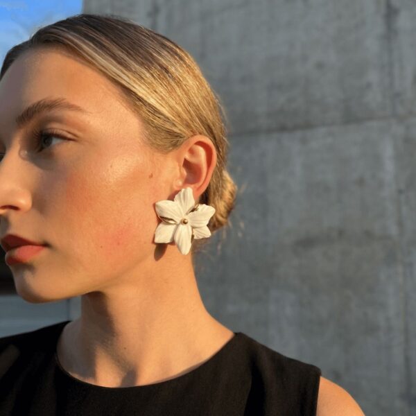 Marigold porceliano auskarai