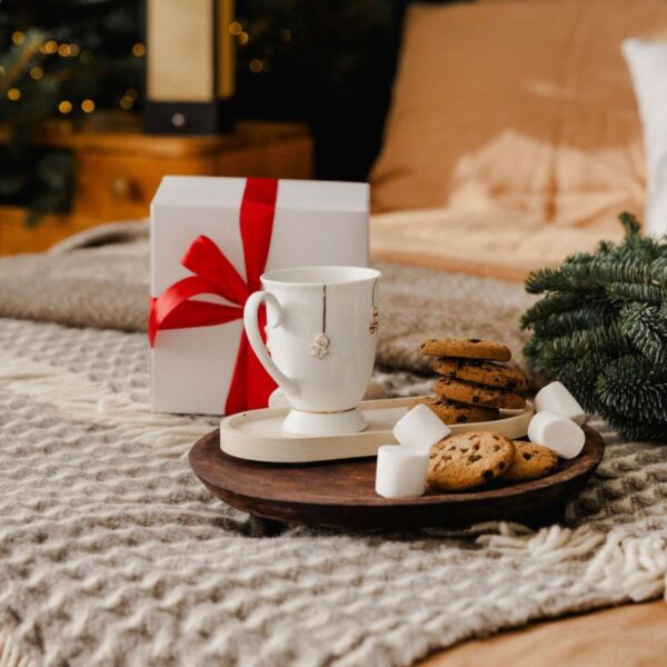 Porcelianinis kalėdinis puodelis