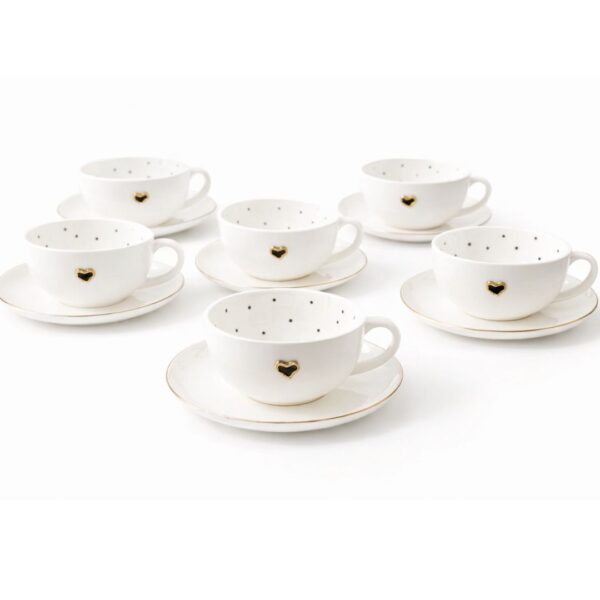 Porcelianinis puodelis su širdele